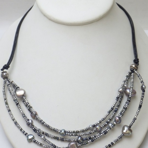 Tica Rosa Jewelry - Tica Rosa Signed Necklace with 925 SIlver & Pearls